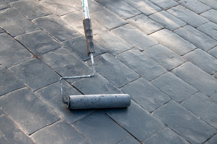 pavers being concrete sealed